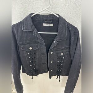 Black denim jacket